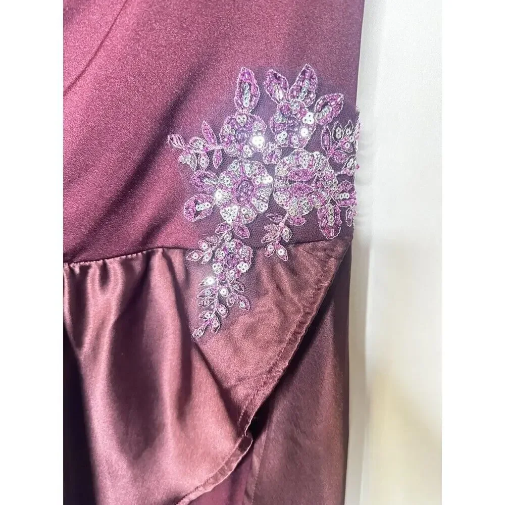 WEISSMAN Youth Dance Burgundy Plum Purple Costume Dress Chasing Cars XSC